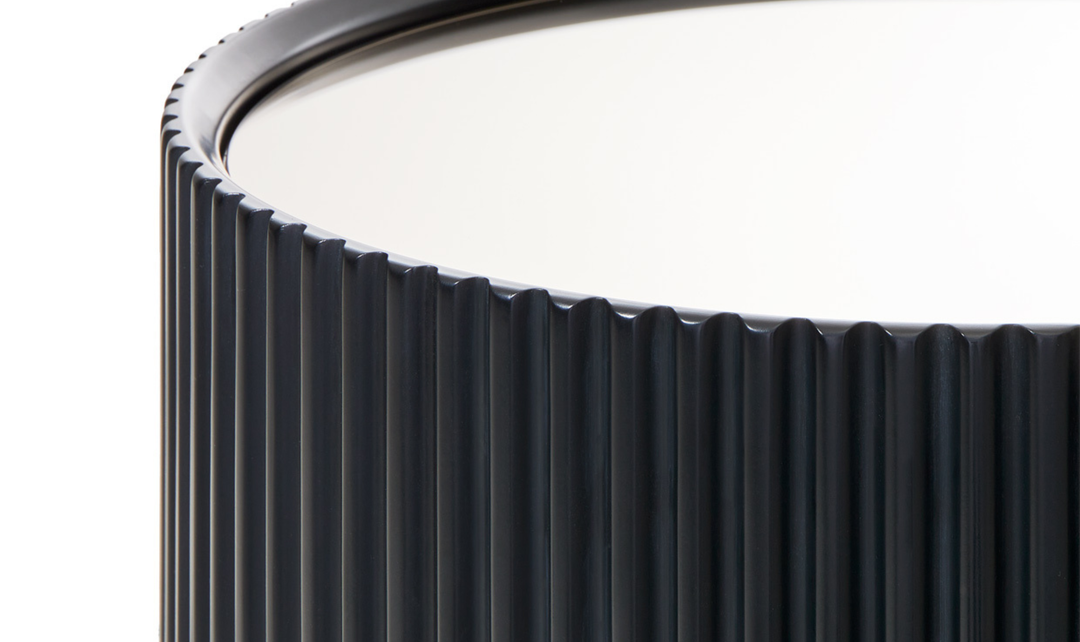 Aico Furniture Lisbon Silken Matte Black Console Table