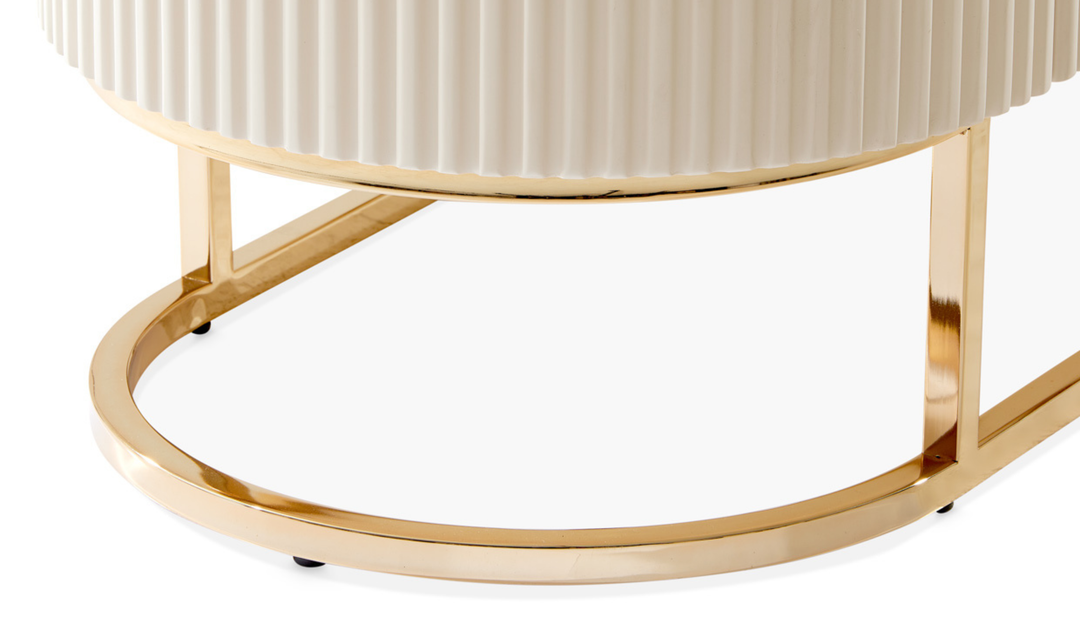 Aico Furniture Lisbon Silken Matte Cream Console Table-jennifer furniture