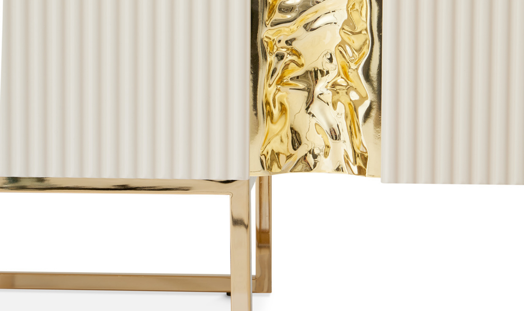 Aico Furniture Lisbon Silken Matte Cream Console Table-jennifer furniture