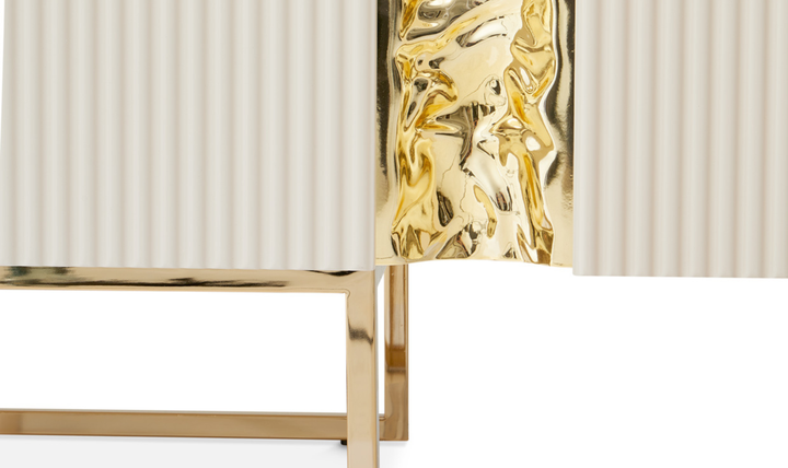 Aico Furniture Lisbon Silken Matte Cream Console Table-jennifer furniture