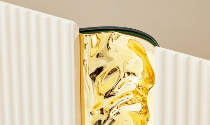 Aico Furniture Lisbon Silken Matte Cream Console Table