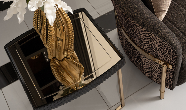 Aico Furniture Lisbon Silken Cream Bronze Table Set-jennifer furniture