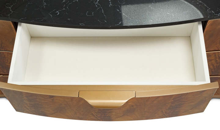 Aico Furniture Malibu Crest Dresser in Crotch Mahogany