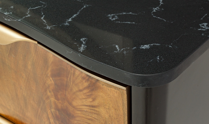 Aico Furniture Malibu Crest Dresser in Crotch Mahogany