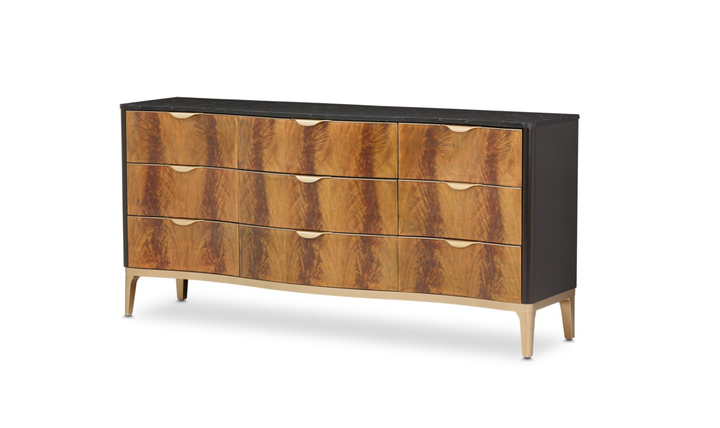 Aico Furniture Malibu Crest Dresser in Crotch Mahogany