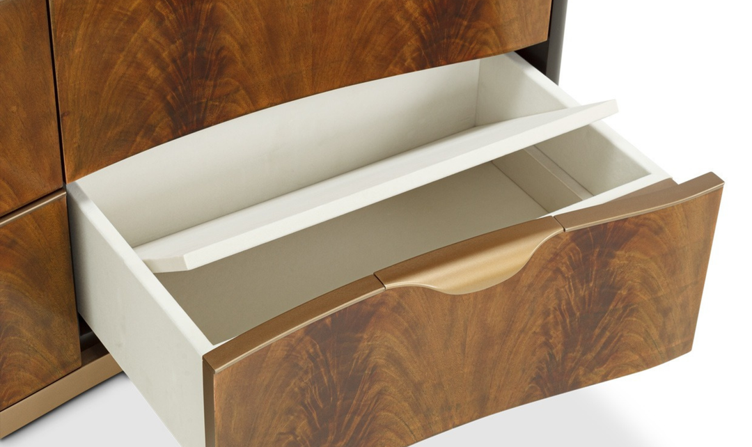 Aico Furniture Malibu Crest Dresser in Crotch Mahogany