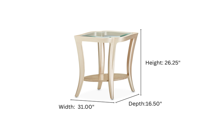 Aico Furniture Malibu Crest End Table-Jennifer Furniture