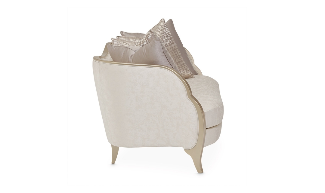 Aico Furniture Malibu Crest Loveseat - CHARDONAY