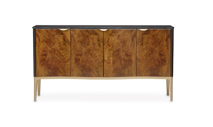 Aico Furniture Malibu Crest Sideboard in Crotch Mahogany Finish