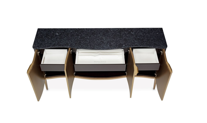 Aico Furniture Malibu Crest Sideboard in Crotch Mahogany Finish