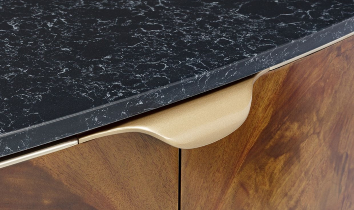 Aico Furniture Malibu Crest Sideboard in Crotch Mahogany Finish