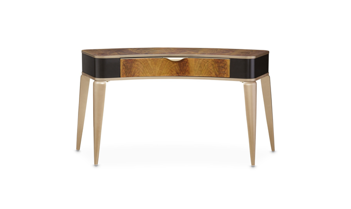 Aico Furniture Malibu Crest Vanity Desk in Crotch Mahogany-Jennifer furniture