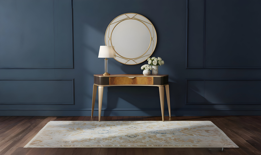 Aico Furniture Malibu Crest Vanity Desk in Crotch Mahogany-Jennifer furniture