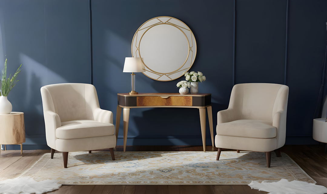 Aico Furniture Malibu Crest Vanity Desk in Crotch Mahogany-Jennifer furniture