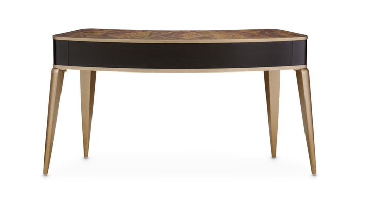 Aico Furniture Malibu Crest Vanity Desk in Crotch Mahogany-Jennifer furniture