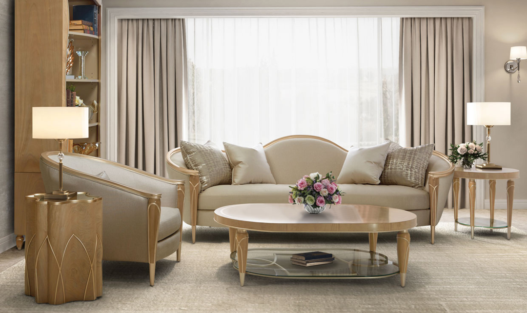 Aico Furniture Villa Cherie Chairside Table-jennifer furniture