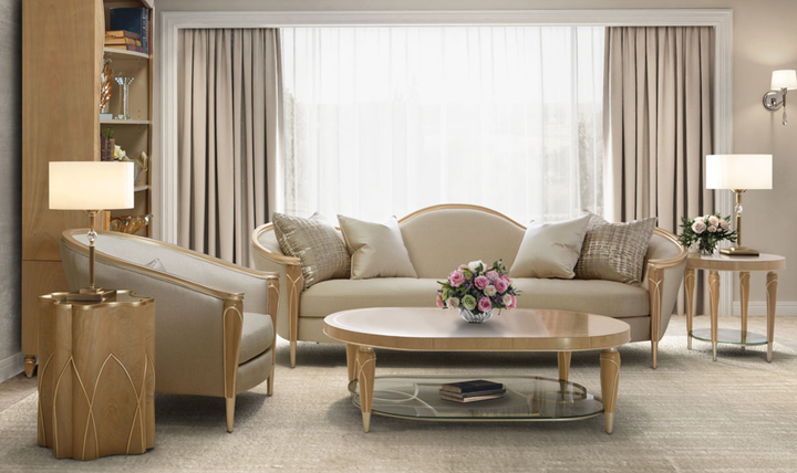 Aico Furniture Villa Cherie Chairside Table-jennifer furniture