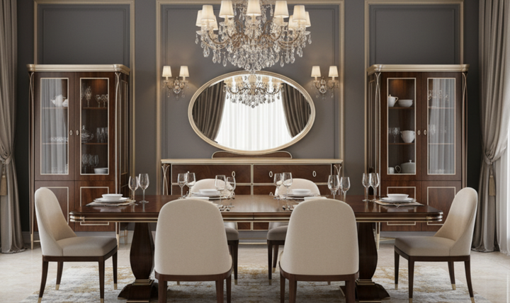 Aico Furniture Villa Cherie Dresser & Mirror Caramel-jennifer furniture