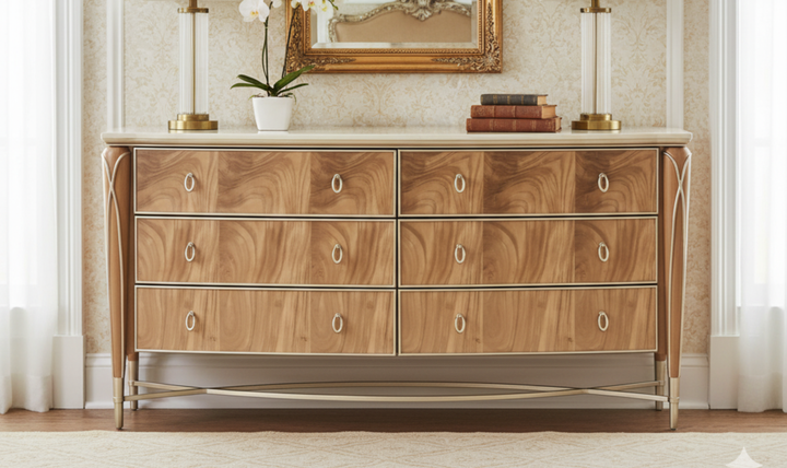 Aico Furniture Villa Cherie Dresser in Caramel-jennifer furniture