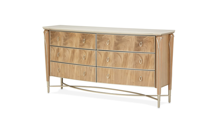 Aico Furniture Villa Cherie Dresser in Caramel