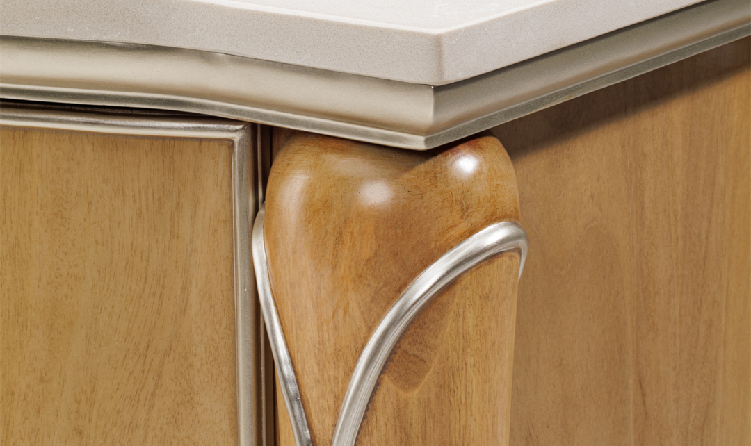 Aico Furniture Villa Cherie Nightstand in Caramel