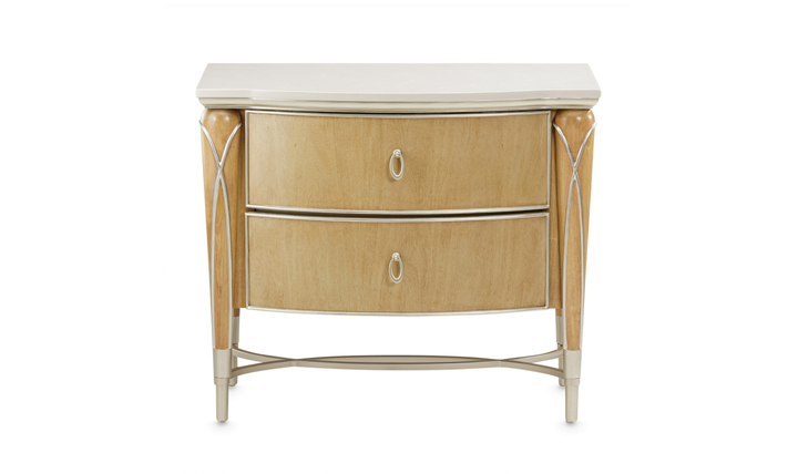 Aico Furniture Villa Cherie Nightstand in Caramel