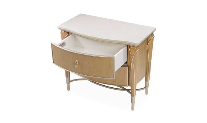 Aico Furniture Villa Cherie Nightstand in Caramel