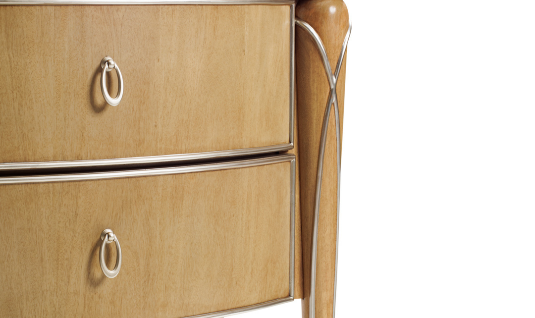 Aico Furniture Villa Cherie Nightstand in Caramel