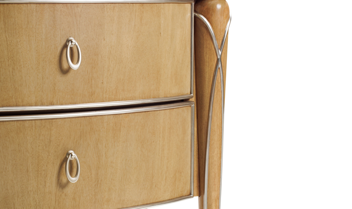 Aico Furniture Villa Cherie Nightstand in Caramel