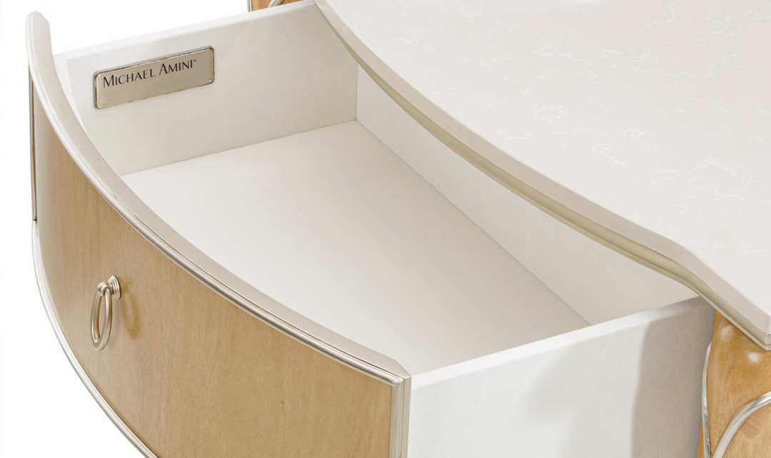 Aico Furniture Villa Cherie Nightstand in Caramel