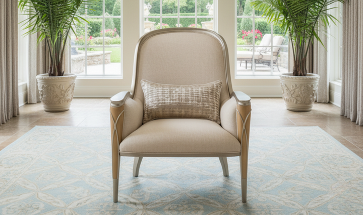 Aico Villa Cherie Accent Chair With Caramel Finish-jennifer furniture