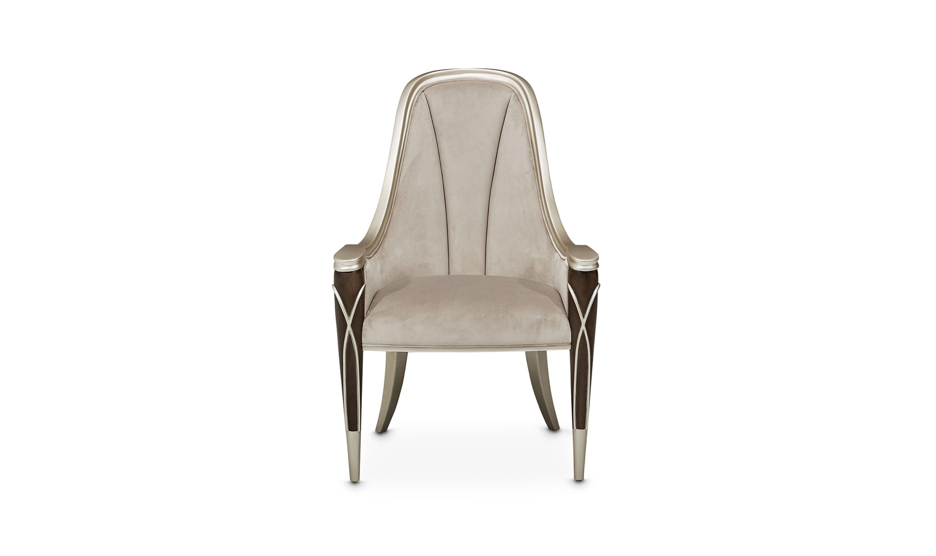Aico Villa Cherie Arm Chair in Porcini velvet-jennifer furniture
