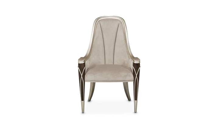 Aico Villa Cherie Arm Chair in Porcini velvet-jennifer furniture