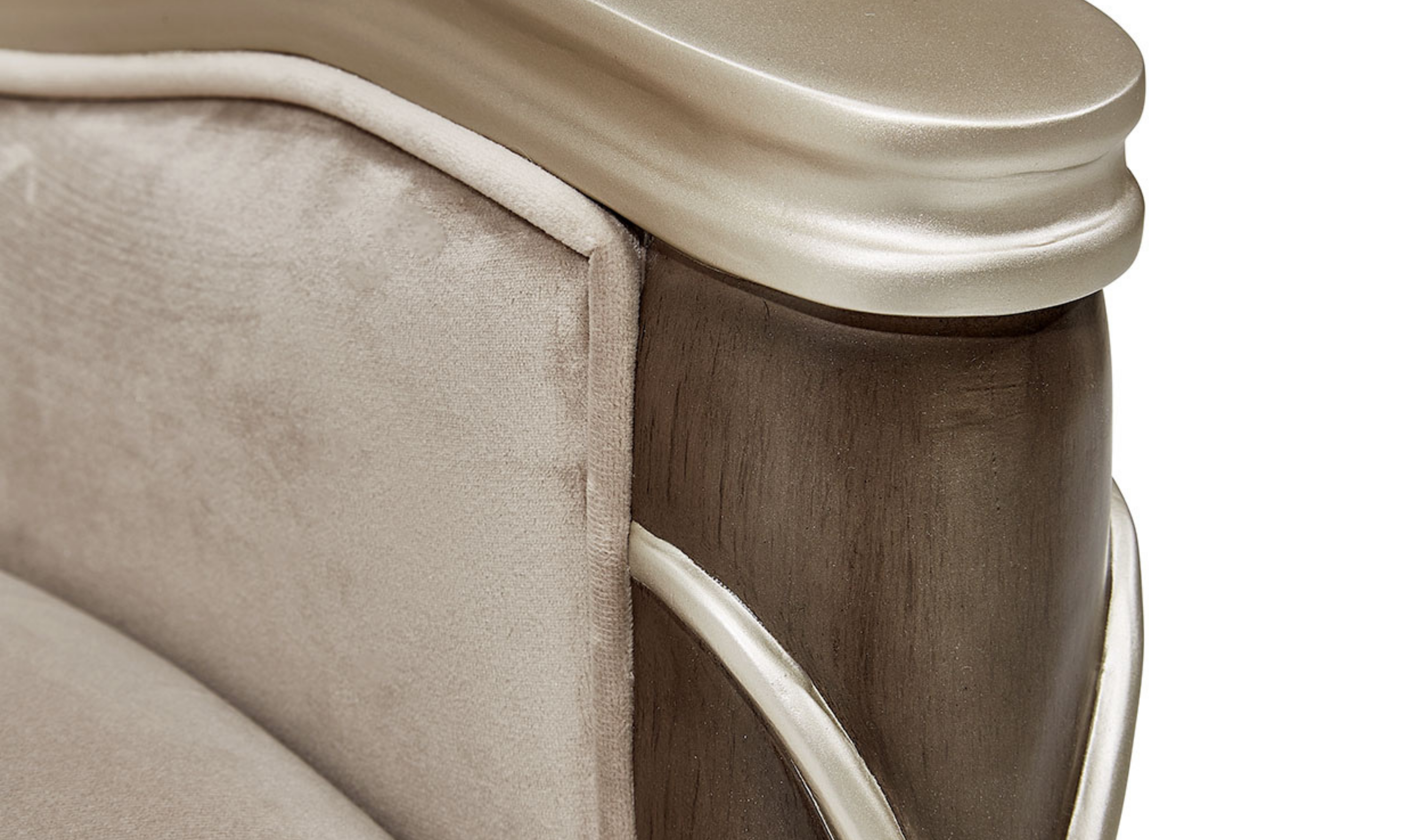 Aico Villa Cherie Arm Chair in Porcini velvet-jennifer furniture