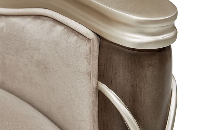 Aico Villa Cherie Arm Chair in Porcini velvet-jennifer furniture