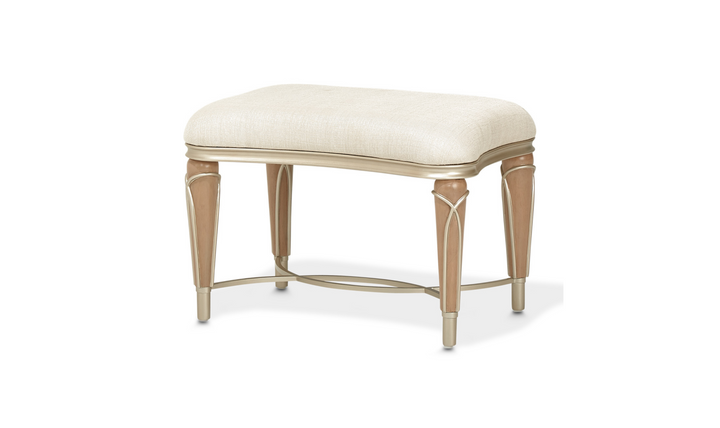 Aico Villa Cherie Caramel Ottoman-jennifer furniture