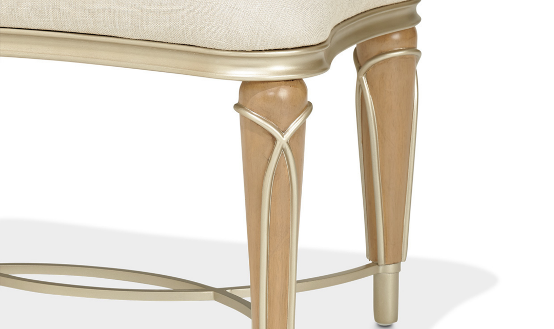 Aico Villa Cherie Caramel Ottoman