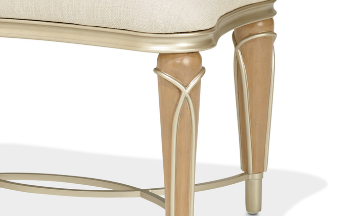 Aico Villa Cherie Caramel Ottoman