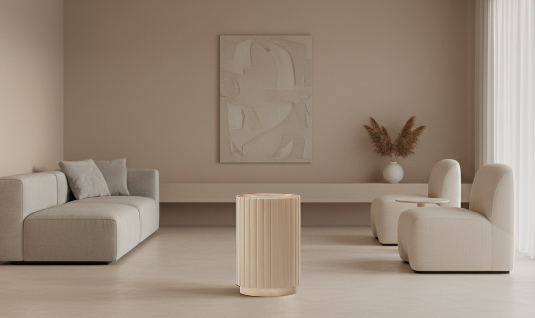 Aico Furniture Malibu Crest Round Chairside Table