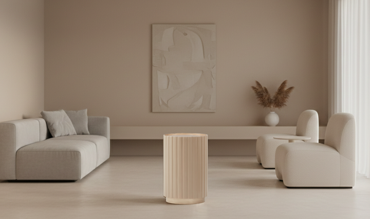 Aico Furniture Malibu Crest Round Chairside Table