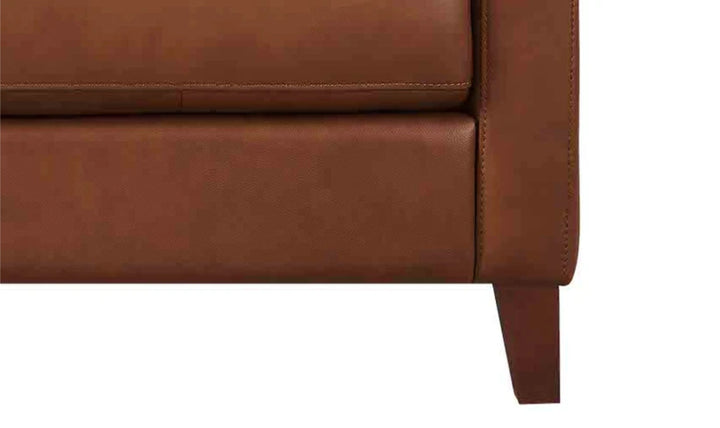 Aiden 2-Seater Leather Loveseat With Track Arms-Jenniferfurnture
