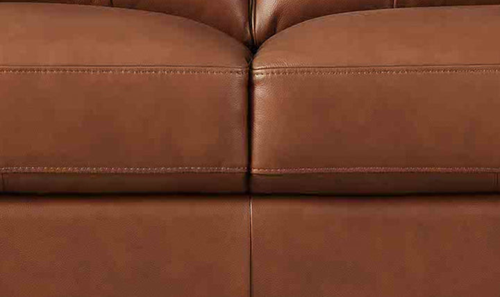 Aiden 2-Seater Leather Loveseat With Track Arms-Jenniferfurnture