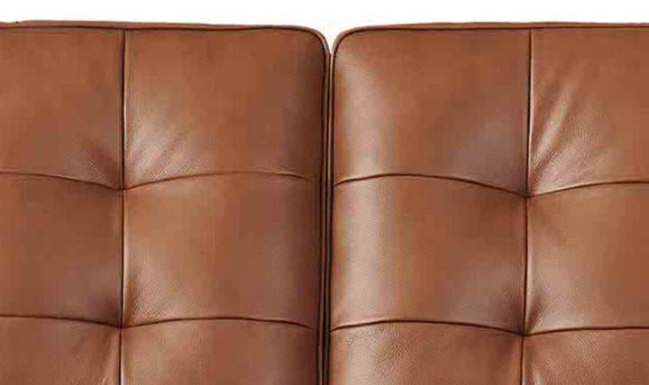 Aiden 2-Seater Leather Loveseat With Track Arms-Jenniferfurnture