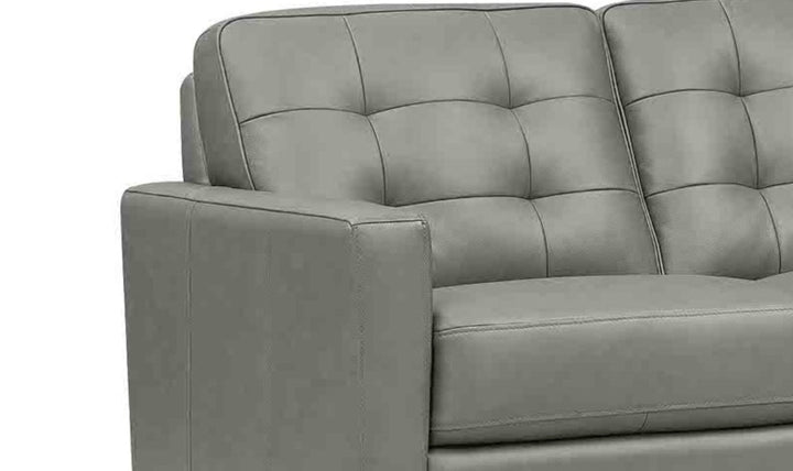 Aiden 2-Seater Leather Loveseat With Track Arms-Jenniferfurnture