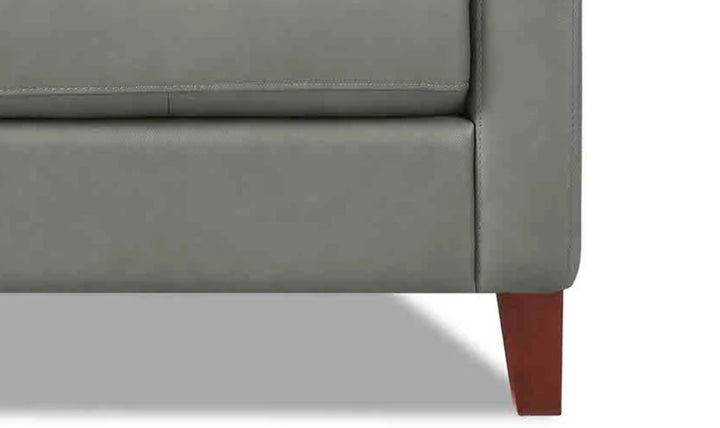 Aiden 2-Seater Leather Loveseat With Track Arms-Jenniferfurnture
