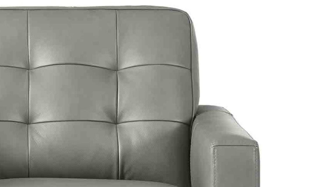 Aiden 2-Seater Leather Loveseat With Track Arms-Jenniferfurnture