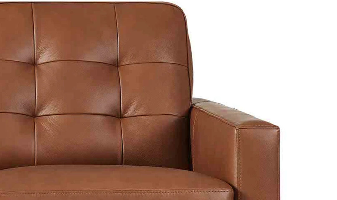 Aiden 3-Seater Leather Sofa With Track Arms
