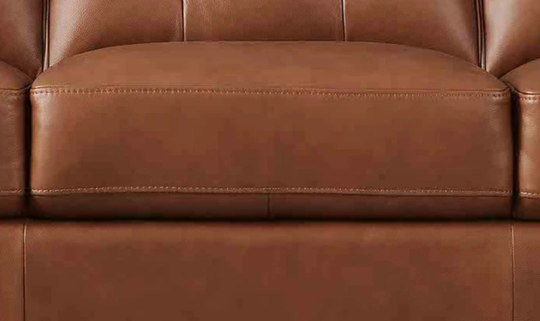 Aiden 3-Seater Leather Sofa With Track Arms