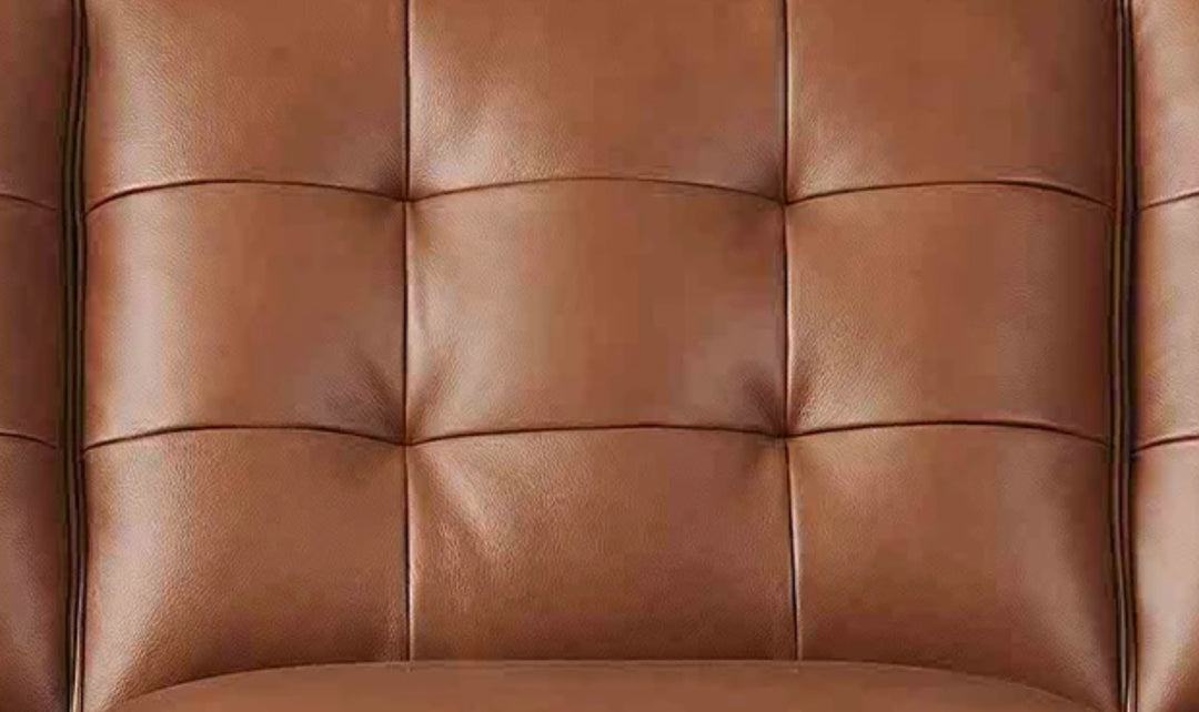 Aiden 3-Seater Leather Sofa With Track Arms