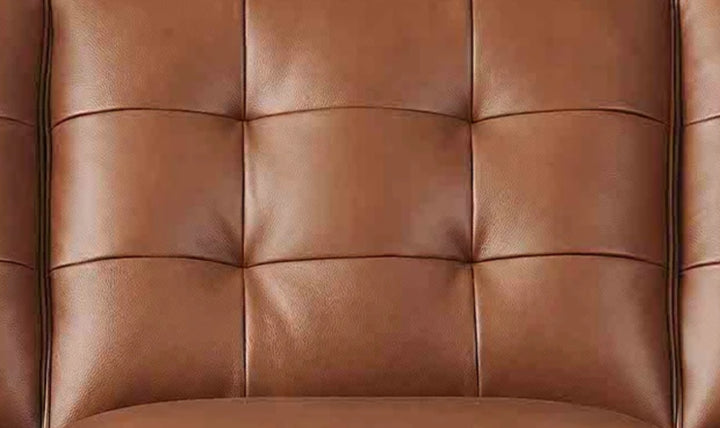 Aiden 3-Seater Leather Sofa With Track Arms